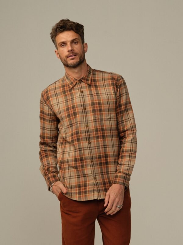 Accord Organic Cotton Dobby Flannel Shirt - Final Sale - Image 2