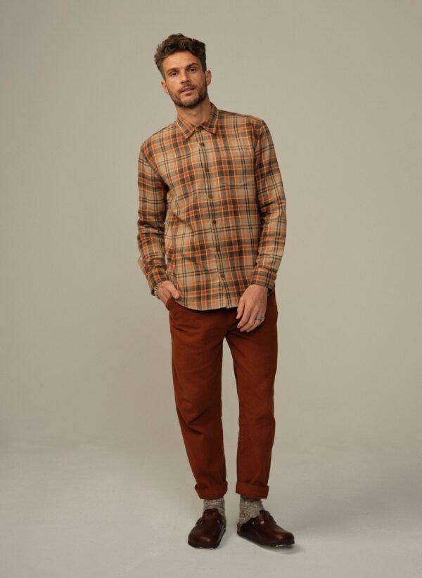 Accord Organic Cotton Dobby Flannel Shirt - Final Sale - Image 5
