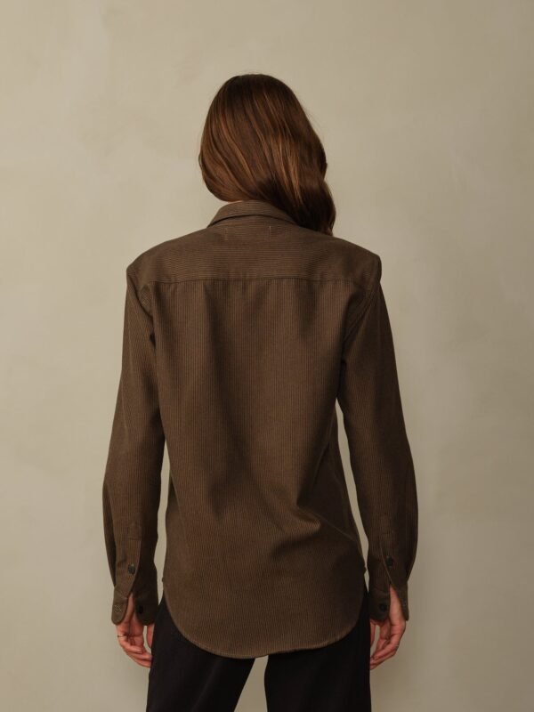 Accord Organic Cotton Striped Flannel Shirt - Final Sale - Image 7