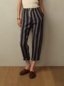 Bali Drawstring Embroidered Linen Pant