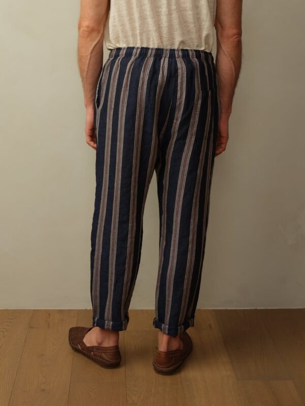 Bali Drawstring Embroidered Linen Pant - Image 4