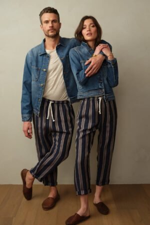 Bali Drawstring Embroidered Linen Pant