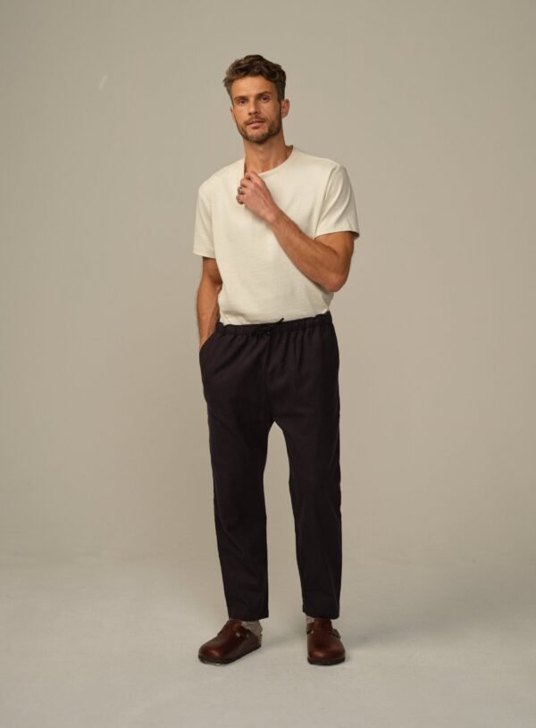 Haruto Drawstring Flannel Stripe Pant - Final Sale - Image 8