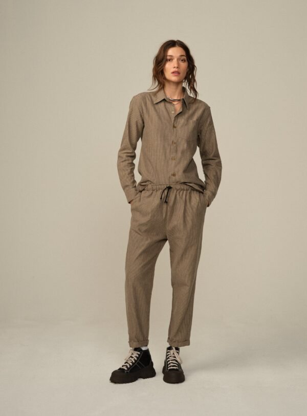 Haruto Drawstring Flannel Stripe Pant - Final Sale - Image 2