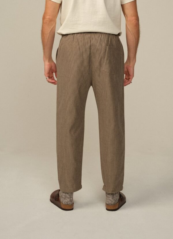 Haruto Drawstring Flannel Stripe Pant - Final Sale - Image 5