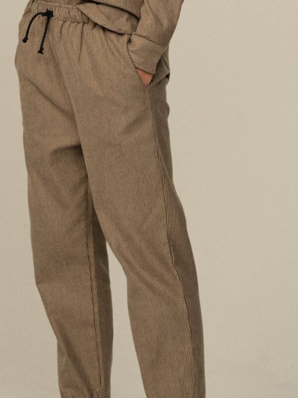 Haruto Drawstring Flannel Stripe Pant - Final Sale - Image 7