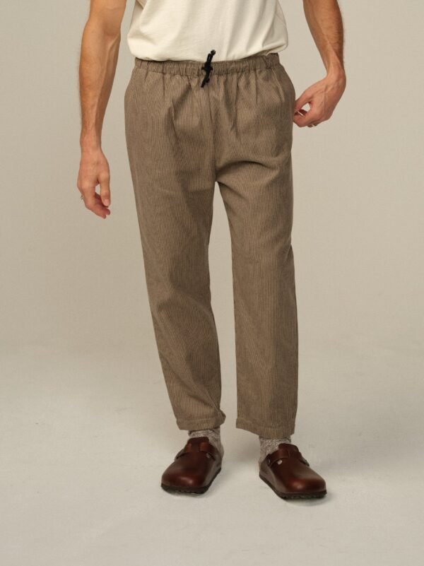 Haruto Drawstring Flannel Stripe Pant - Final Sale - Image 3