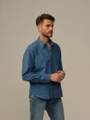 Men's Accord Dot-Dyed Indigo Shirt