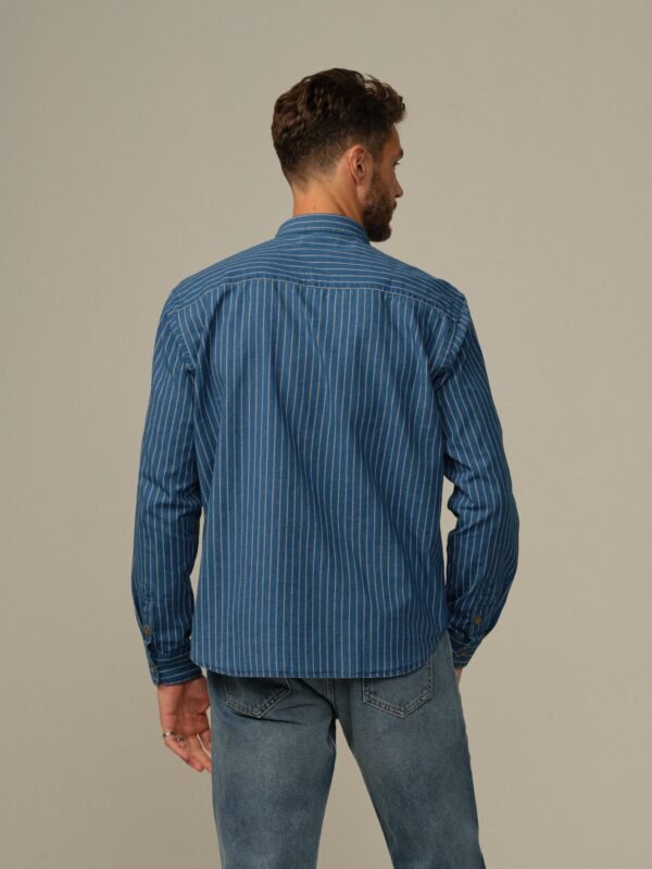 Men's Accord Dot-Dyed Indigo Shirt - Image 4