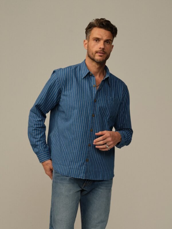 Men's Accord Dot-Dyed Indigo Shirt