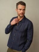 Men's Accord Embroidered Linen Shirt