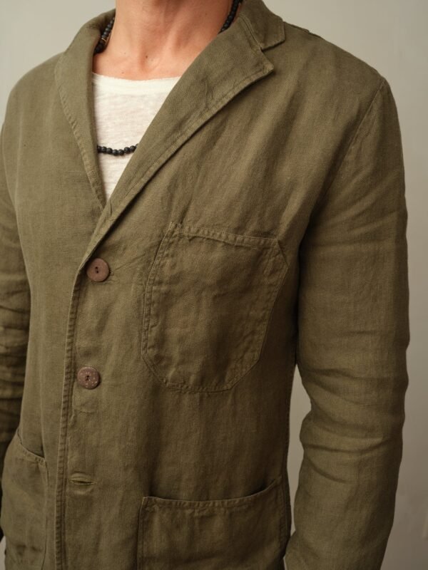 Men's Biarritz Unstructured Linen Blazer - Image 12