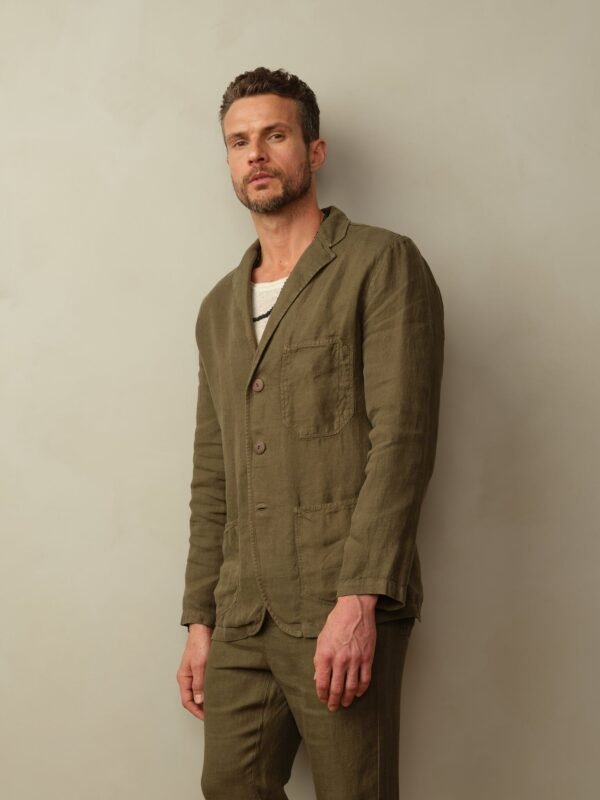 Men's Biarritz Unstructured Linen Blazer - Image 10