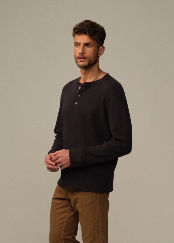 Men's Crosby Organic Cotton Waffle Henley - Image 2