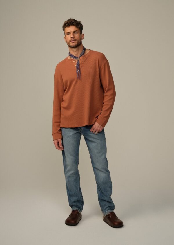 Men's Crosby Organic Cotton Waffle Henley - Final Sale - Image 4