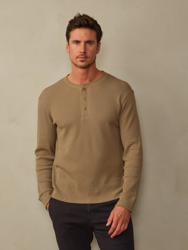 Men's Crosby Organic Cotton Waffle Henley - Image 8